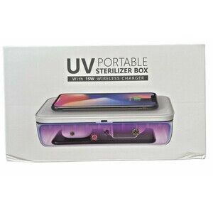 UV Sanitizer Sterilizer Cleaners Disinfection Box with 15W Wireless Charger